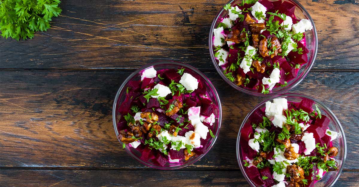 Roasted Beet Salad with Beet Greens and Feta Recipe