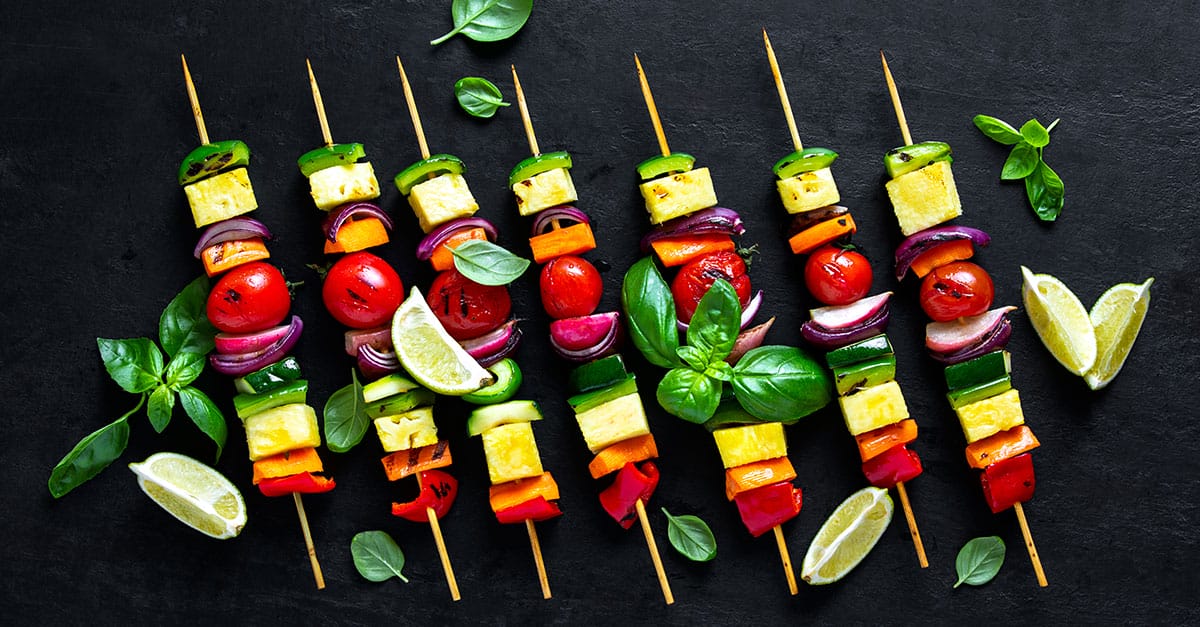 Grilled Pepper and Summer Squash Skewers Recipe