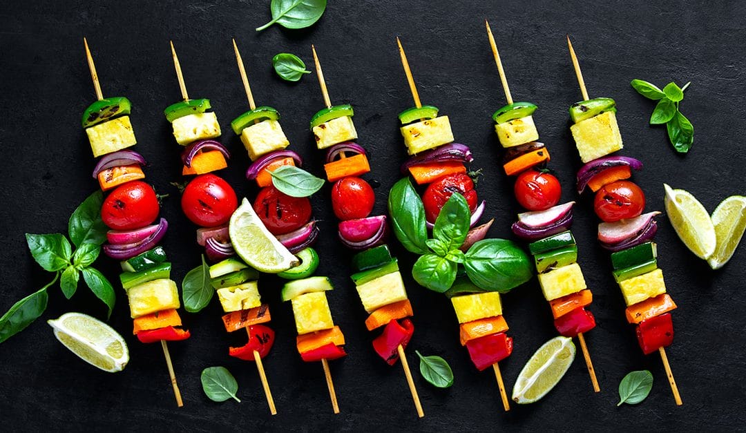 Grilled Pepper and Summer Squash Skewers Recipe