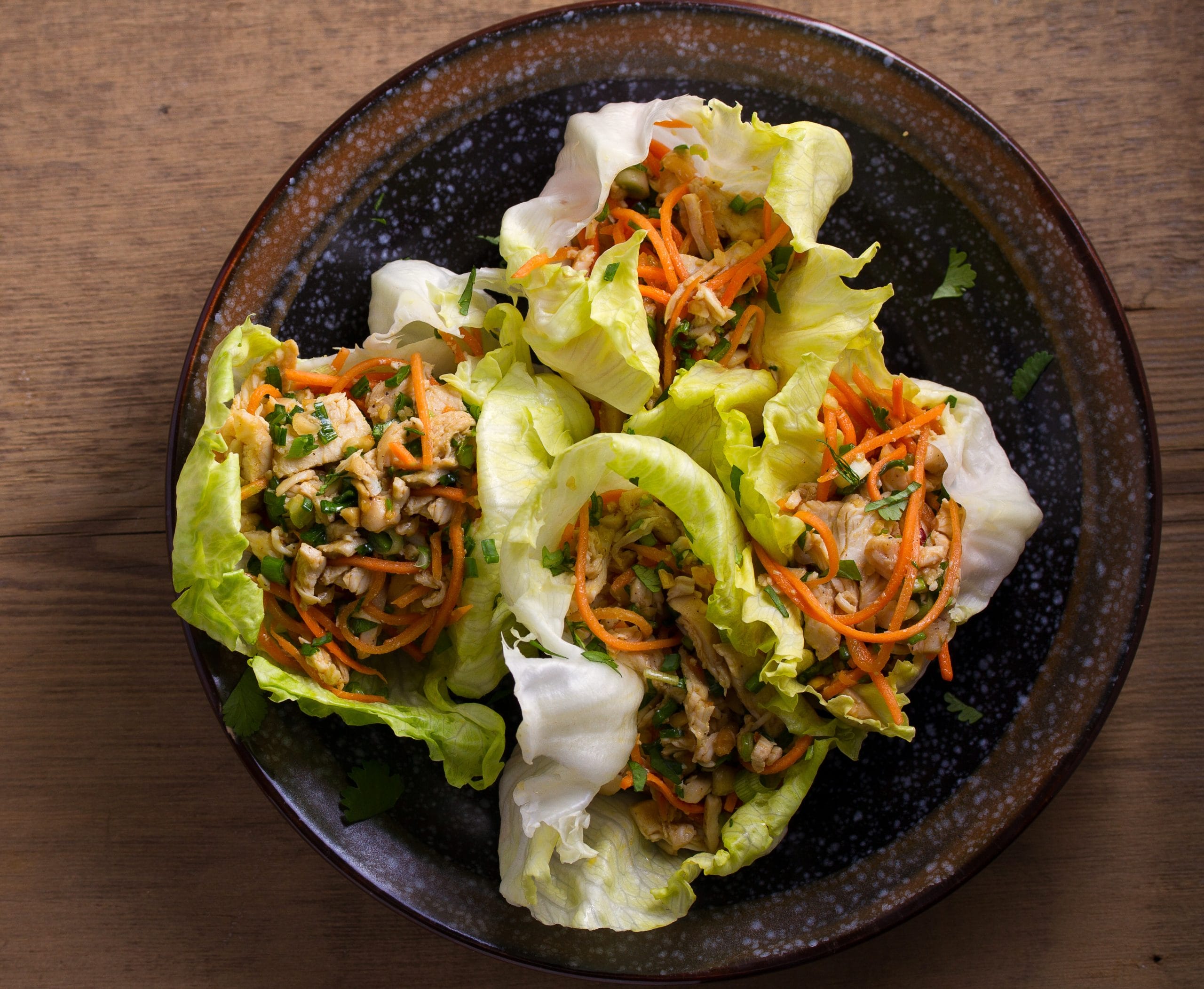 lettuce-wrapped chicken fajitas