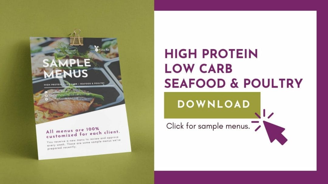 High Protein, Low Carb, Seafood, and Poultry Sample Menus