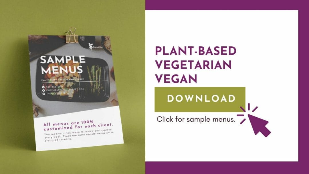 Plant-Based, Vegetarian, and Vegan Sample Menus